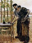Jean Francois Raffaelli Blacksmiths taking a Drink painting